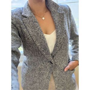 Orvis 8 petite wool blazer single breasted coat beige brown American English ret